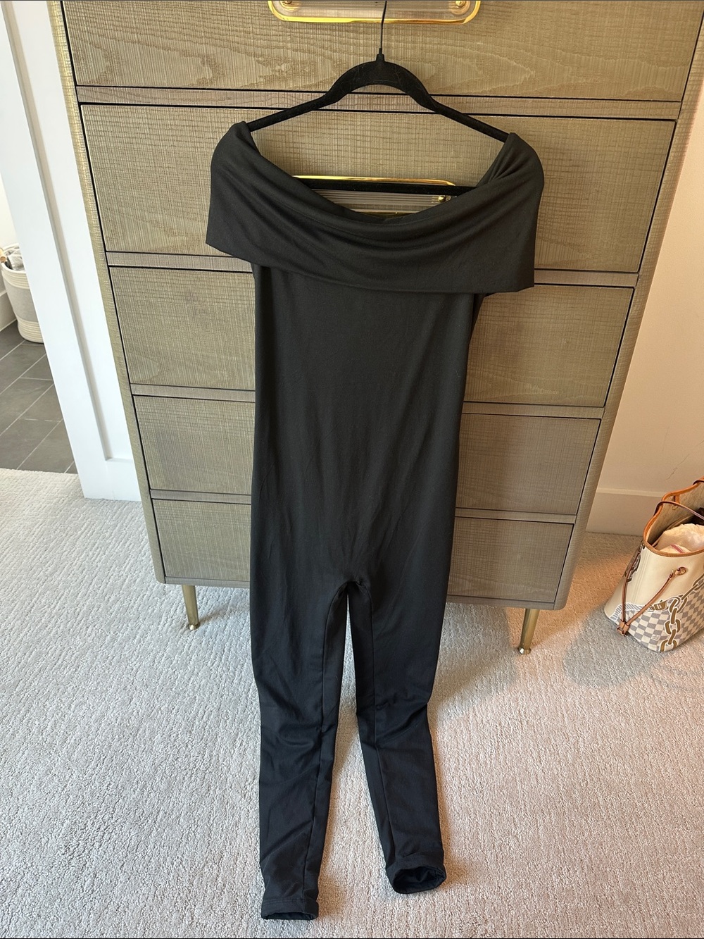 Bumpsuit Harper Black Jumpsuit with Draped Neckline